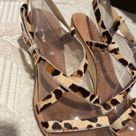KATE SPADE - Animal Print Wedge Sandals - Picture 10 of 12